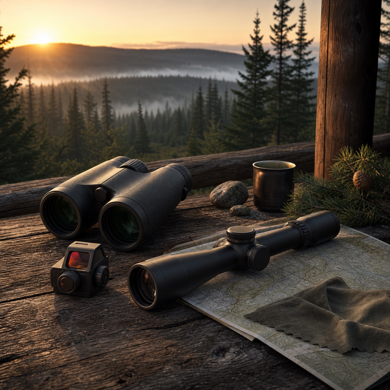 Optics arranged for field use